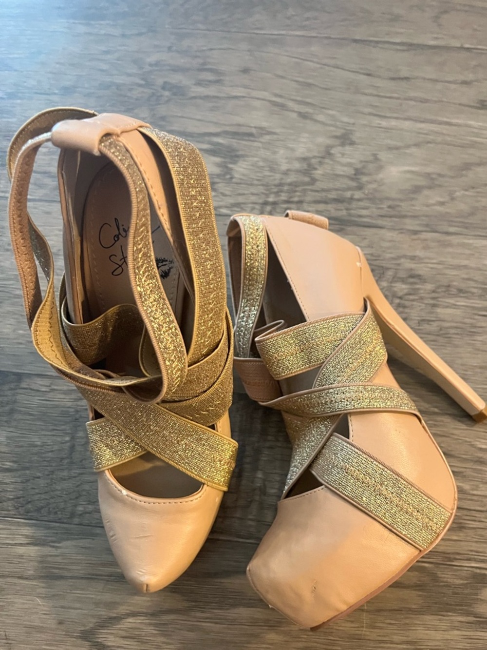 Colin Stuart Strappy Heels - Picture 3 of 7